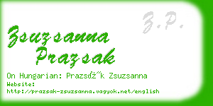 zsuzsanna prazsak business card